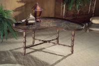 Connoisseur's Curved Metal Cocktail Table by Butler
