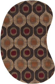 Surya Forum Mocha Kidney Area Rug - 6 x 9 Kidney