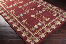 Surya Mentone Burgundy Rectangle Area Rug - 4 x 6